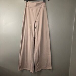 OQQ Women's High Waist Straight Leg Leggings Size M Tan Taupe Yoga Pants